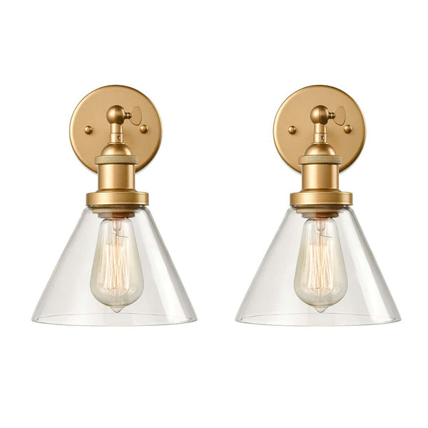 Padua Industrial Modern Brass Swing Arm Hardwired and Plug in Wall Sconces